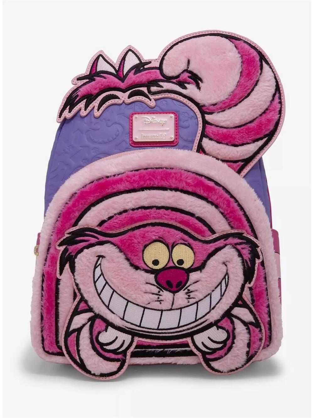 Loungefly Alice in Wonderland Cheshire Cat Fuzzy NWT Mini Backpack